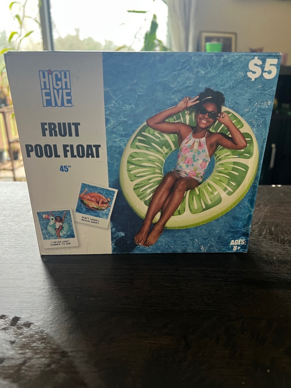 Kids Lime Fruit Pool Float - Green